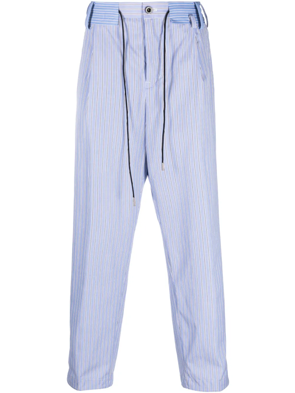 SACAI STRIPE-PRINT STRAIGHT TROUSERS