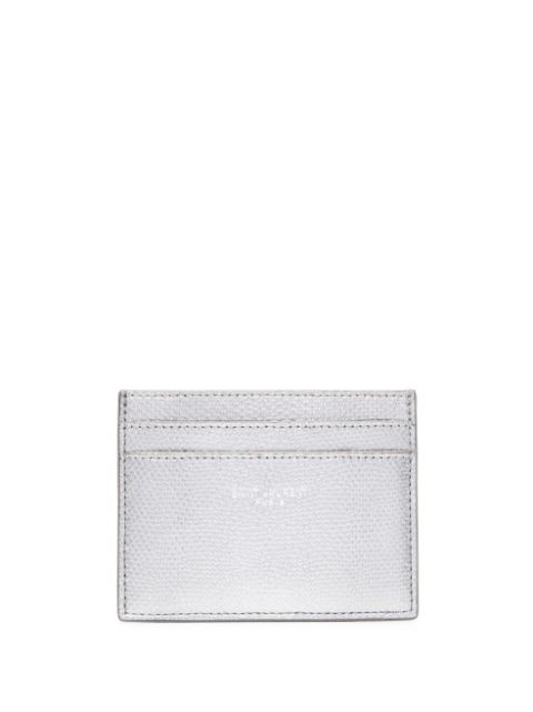 Saint Laurent metallic embossed-logo cardholder