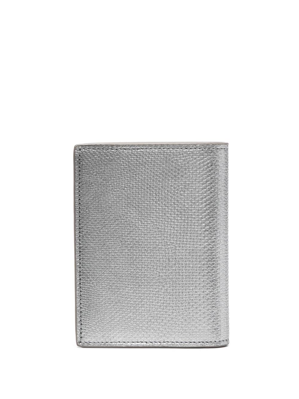 Saint Laurent Metallic portemonnee - Zilver