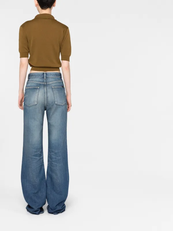 Saint Laurent Flared high-waisted Jeans | Blue | FARFETCH