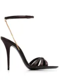 Saint Laurent Melody 115mm satin sandals - Brown