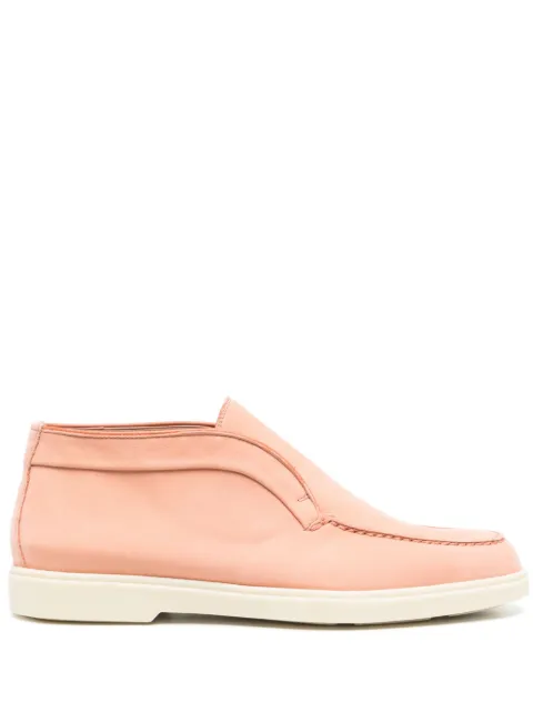 Santoni ankle-length leather loafers
