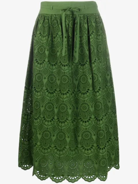 Ulla Johnson Clarabella eyelet-detail skirt