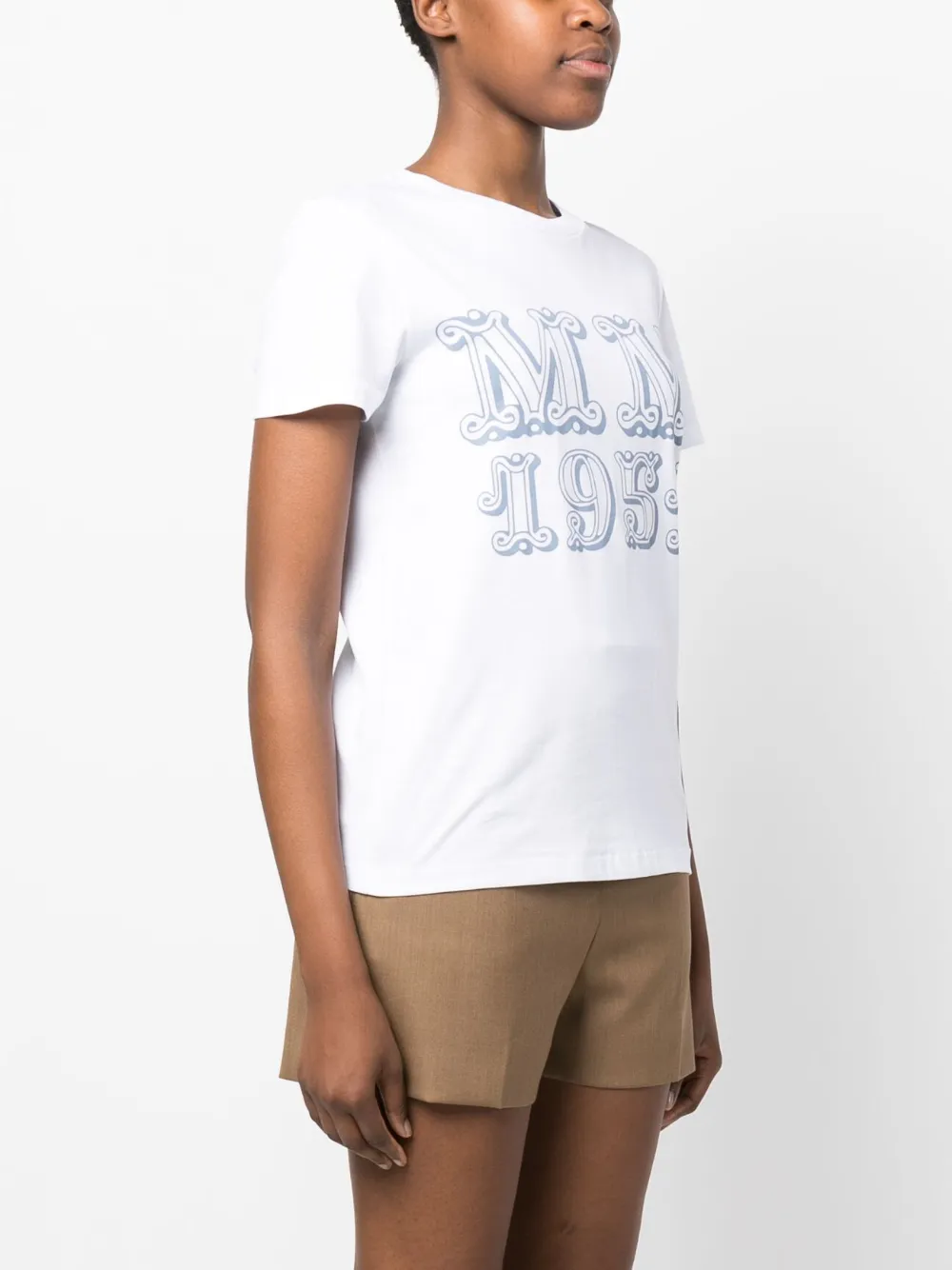 Max Mara T-shirt met logoprint Wit
