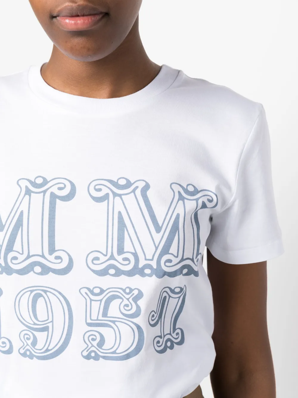 Max Mara T-shirt met logoprint Wit