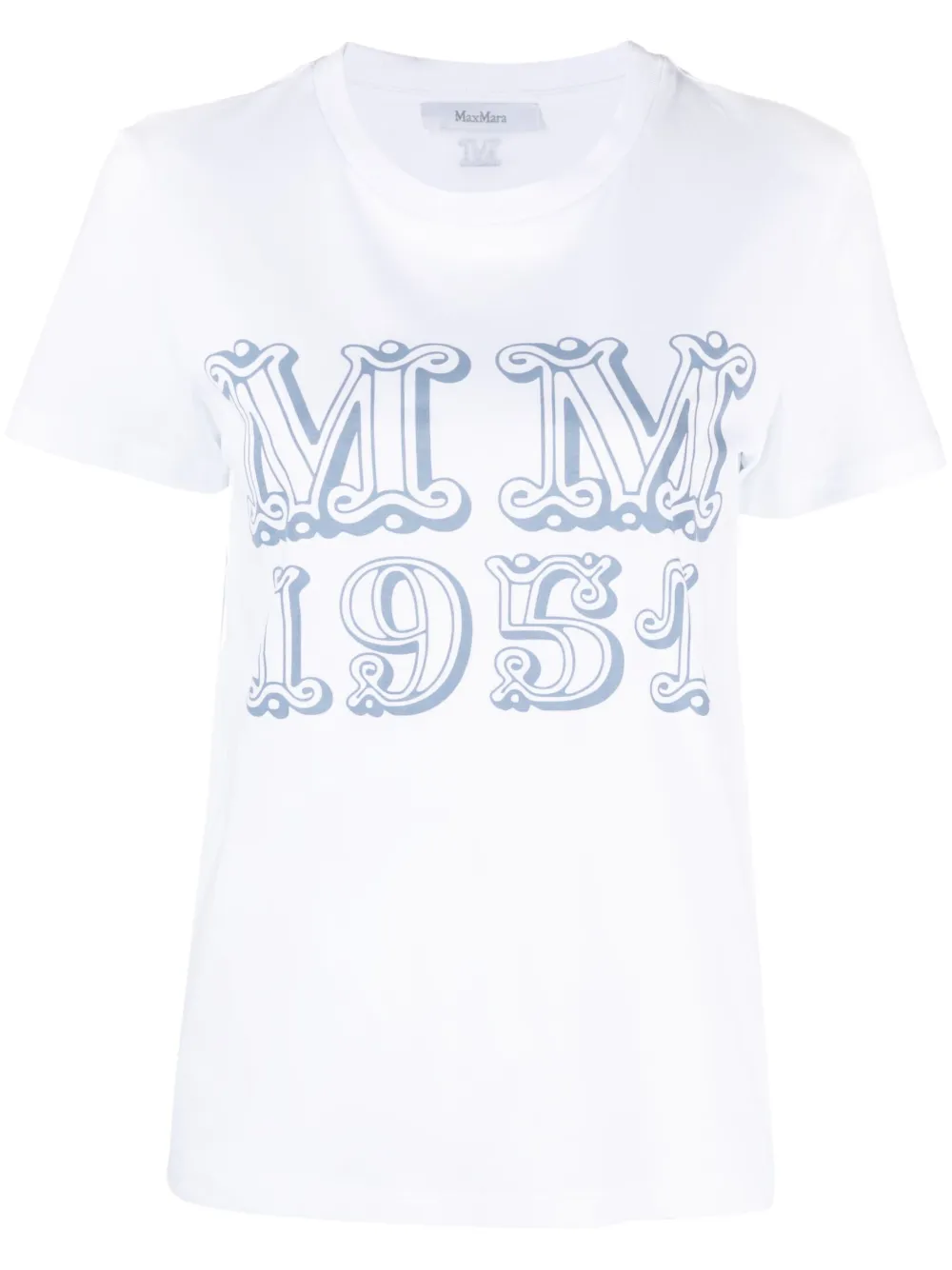 Max Mara T-shirt met logoprint Wit