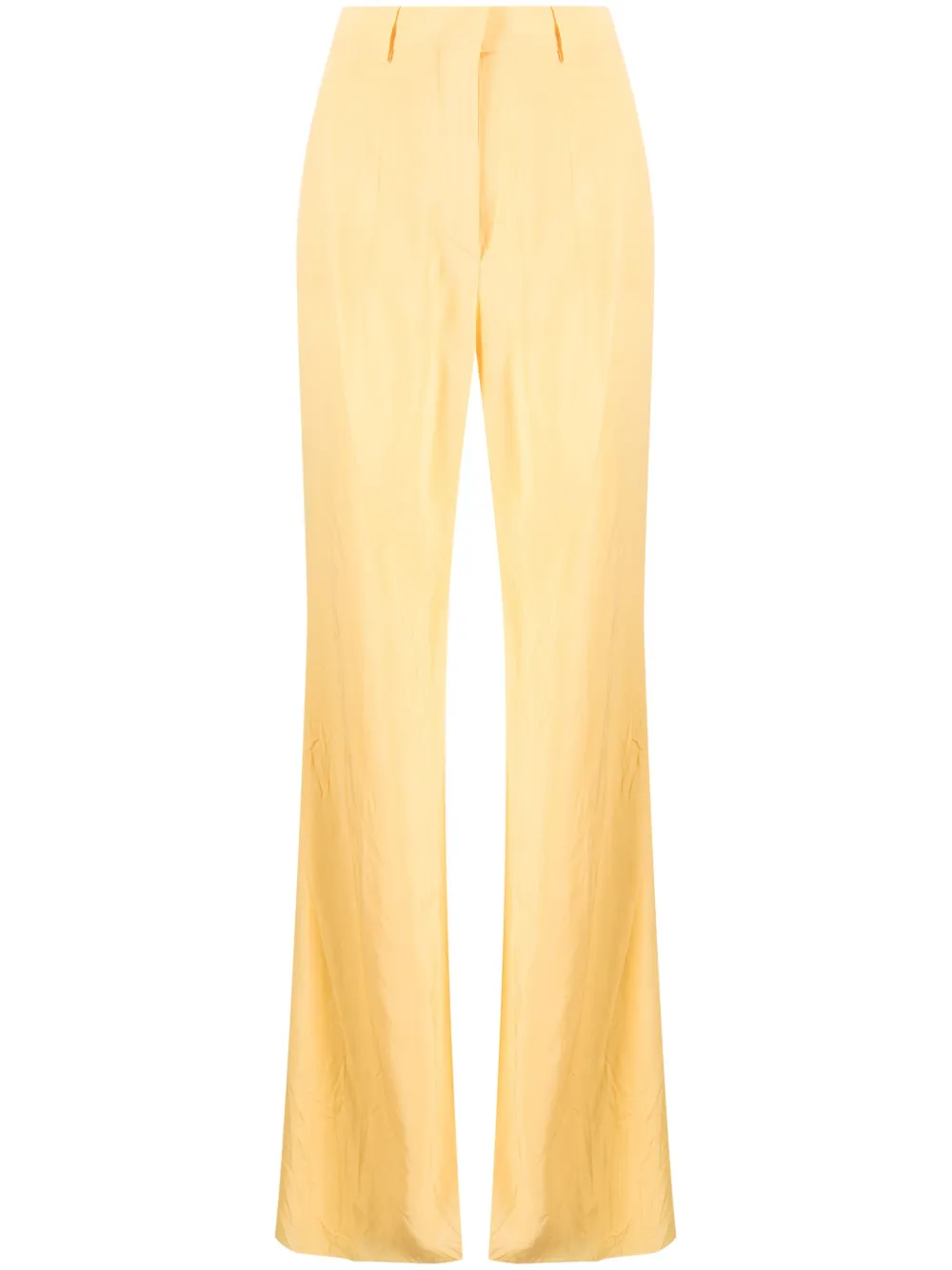 Sportmax Ausgestellte High-waist-hose In Gelb