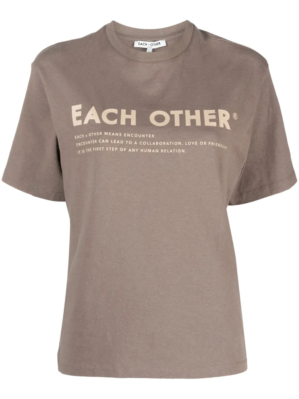 Each X Other Logo-print Cotton T-shirt In Brown