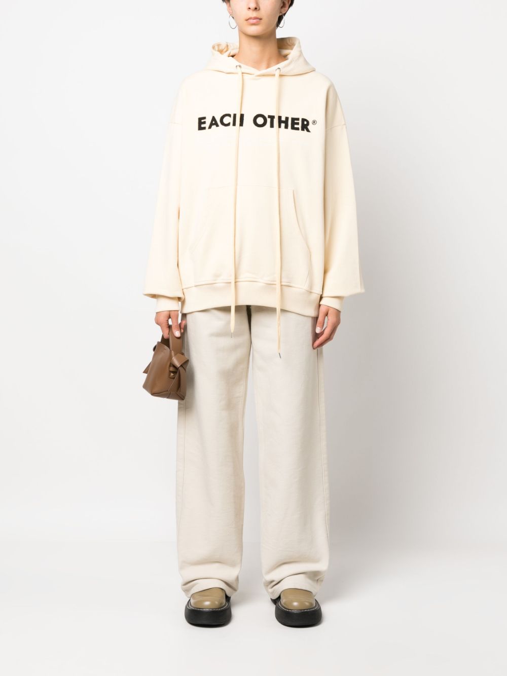 Each X Other Hoodie met logoprint - Geel