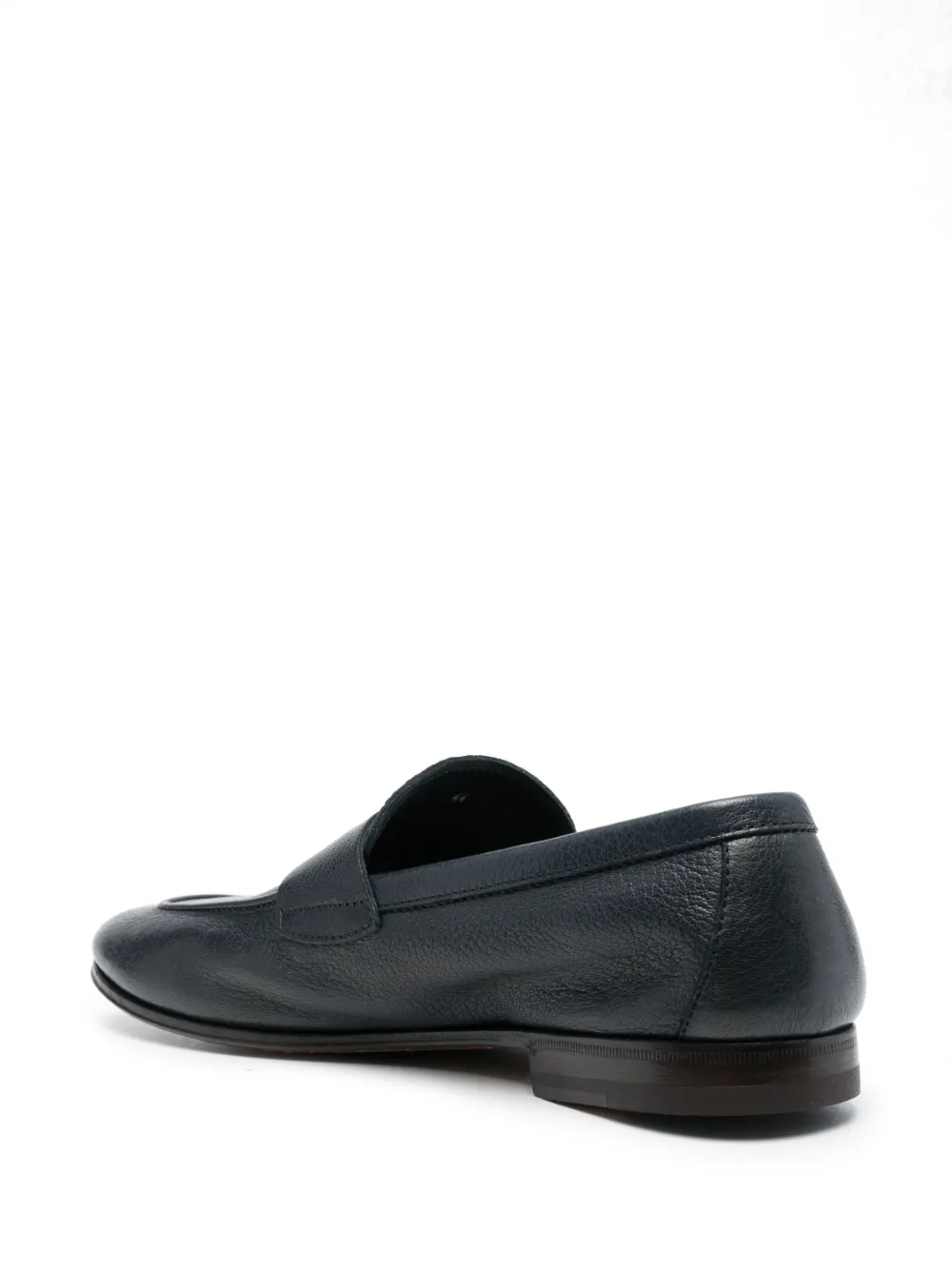 Henderson Baracco grained leather loafers Blue