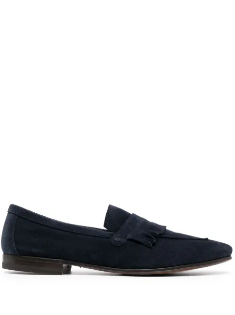 Henderson Baracco fringe-detail suede loafers