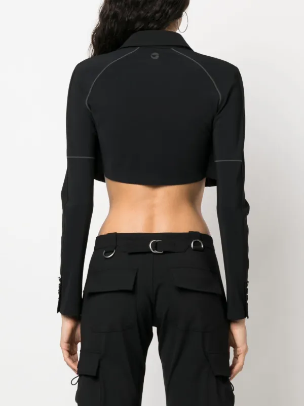 【関税込み】Coperni ブラック クロップド テーラードジャケット Coperni クロップド テーラードジャケット | ブラック | FARFETCH JP