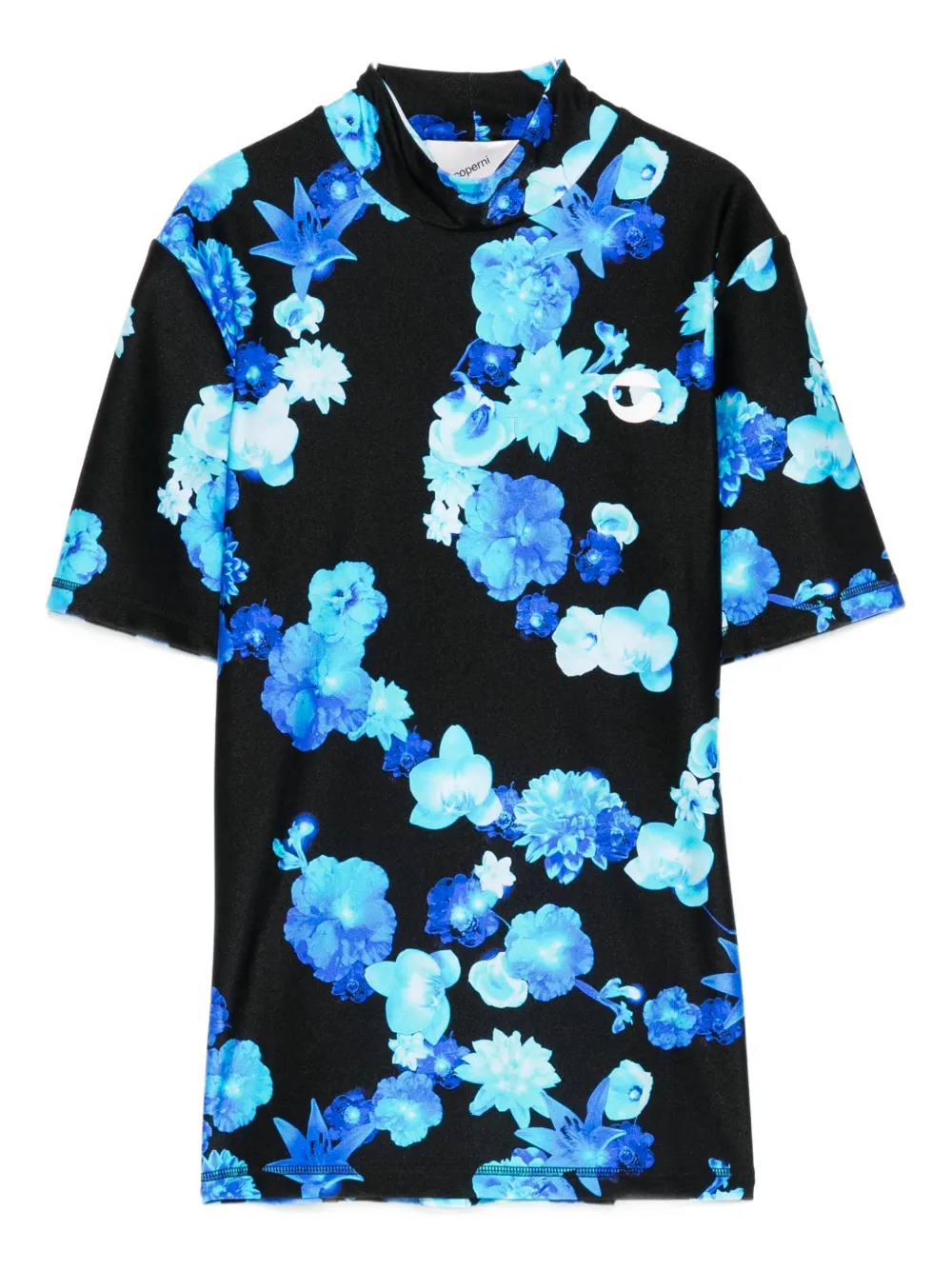 mock-neck T-shirt