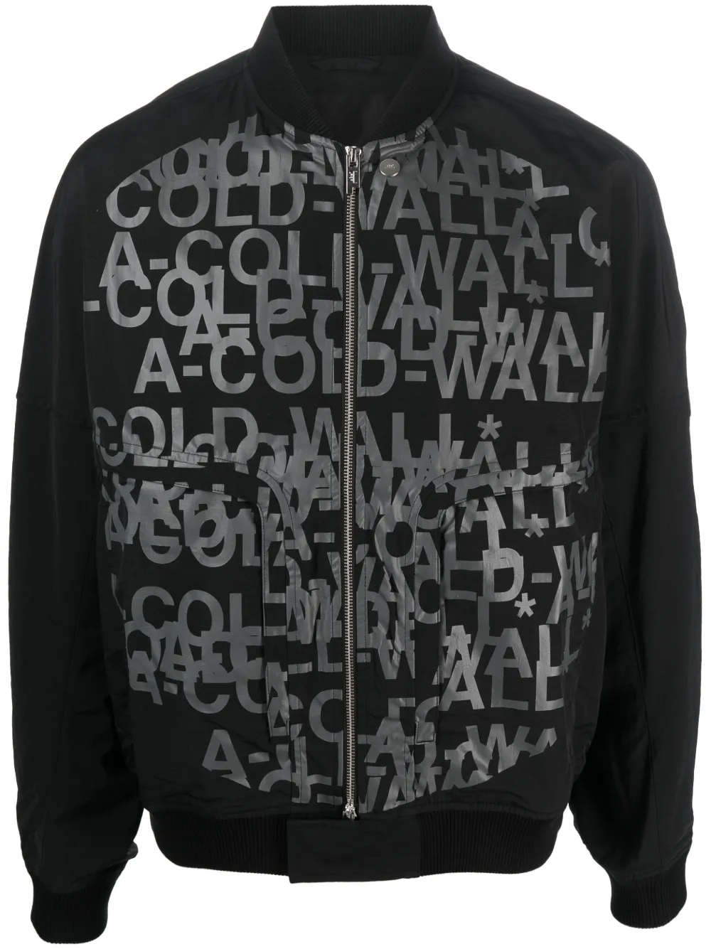 Shop A-cold-wall* Logo-print Bomber Jacket In Black