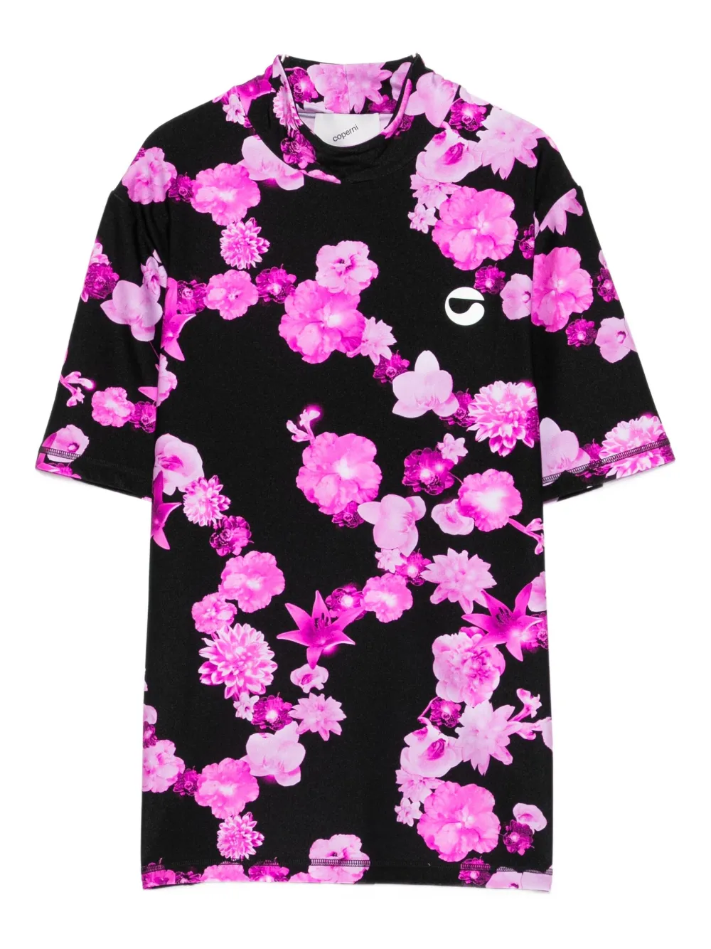 mock-neck T-shirt