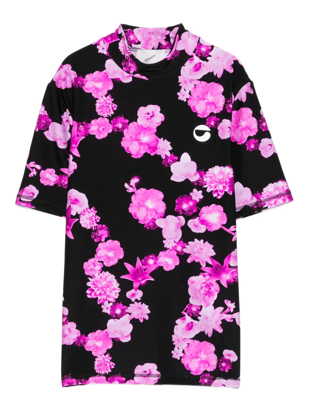 Coperni T-shirt met gedrapeerde hals Zwart