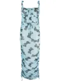 Charles Jeffrey Loverboy graphic-print mesh dress - Blue