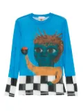 Charles Jeffrey Loverboy Powermesh long-sleeve T-shirt - Blue