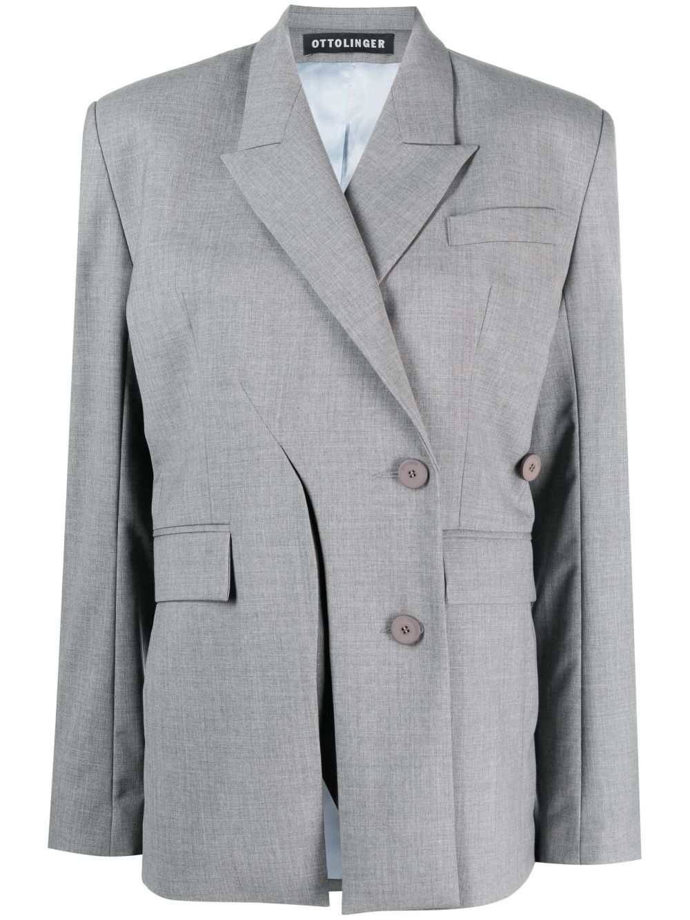 Ottolinger single-breasted button-fastening blazer - Grey