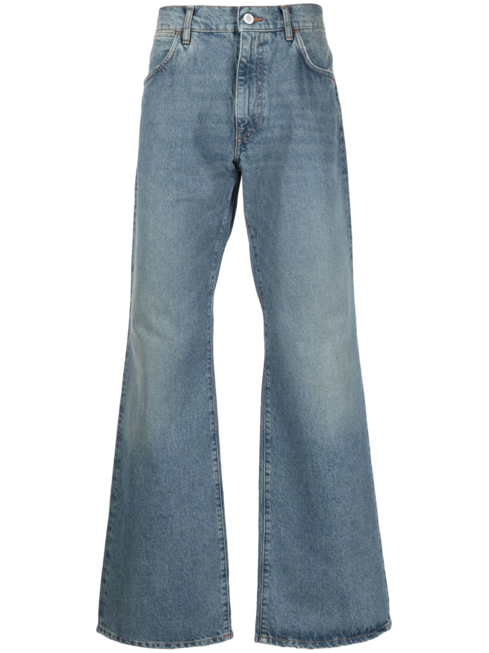 AMISH wide-leg stonewashed jeans - Blue