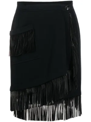 Saint Laurent Pre-Owned 1970s ポルカドット ミニスカート | ブラック