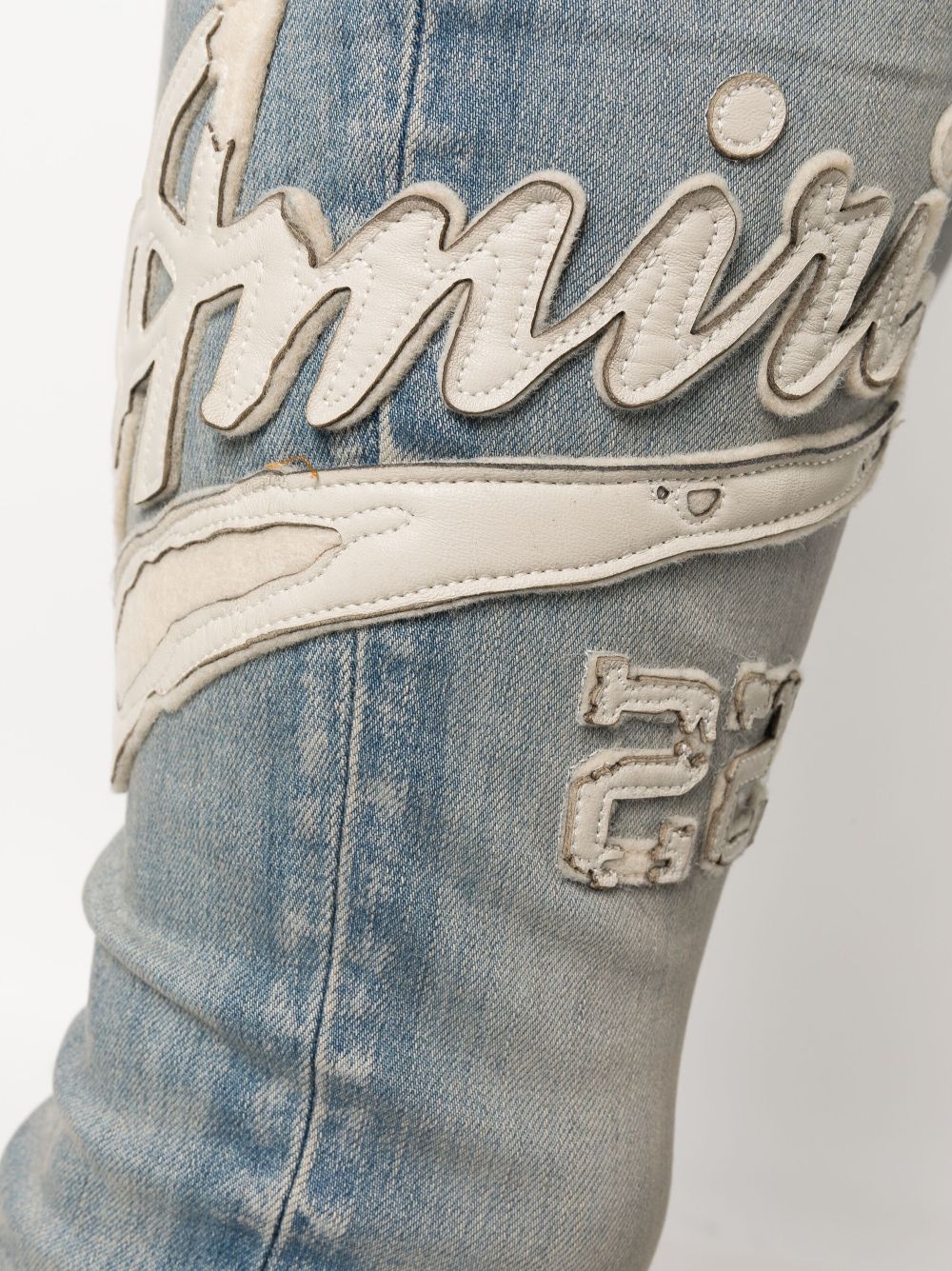 Amiri Logo Path Skinny Jeans Farfetch