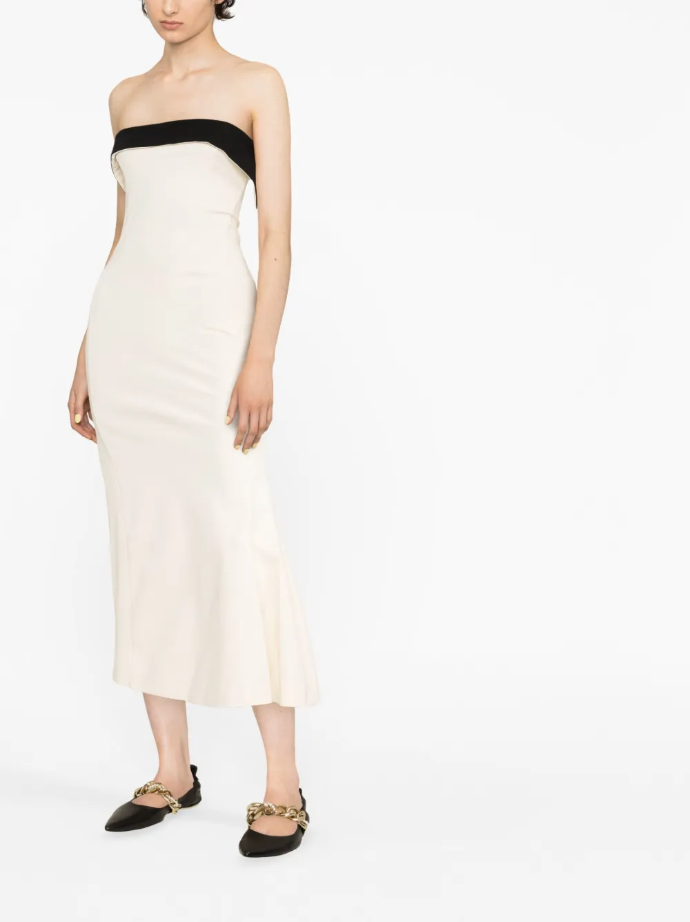 Philosophy Di Lorenzo Serafini Strapless jurk - Beige