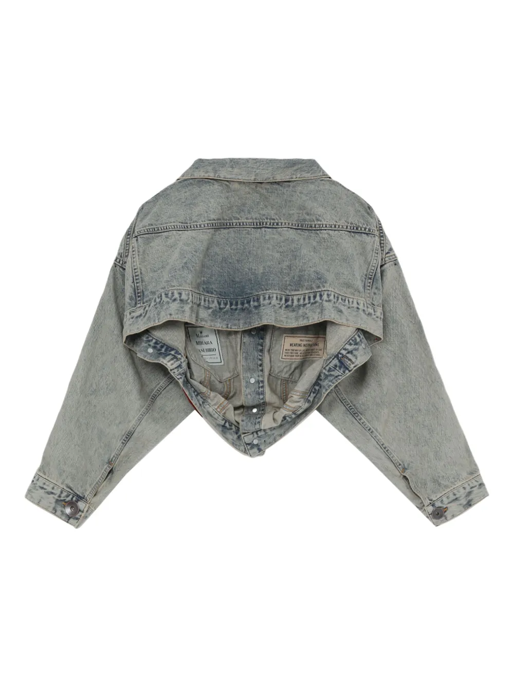 Maison Mihara Yasuhiro asymetric-design Cropped Denim Jacket 