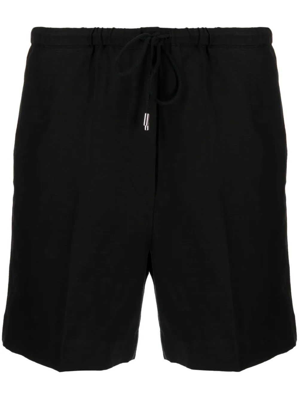 Totême Toteme Creased Drawstring Shorts In Schwarz