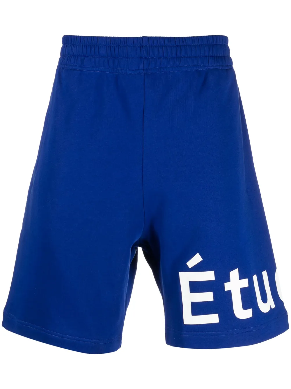 Etudes logo-print organic cotton shorts - Blue