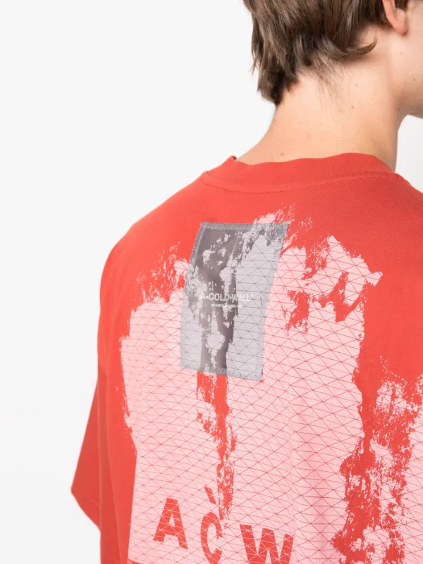 A-COLD-WALL* Brush stroke-print T-shirt | Red | FARFETCH