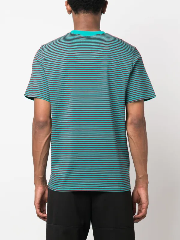 Martine Rose Striped logo-print T-shirt - Farfetch