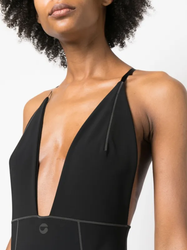 【関税込み】Coperni ボディスーツ Coperni Vネック ボディスーツ | ブラック | FARFETCH JP
