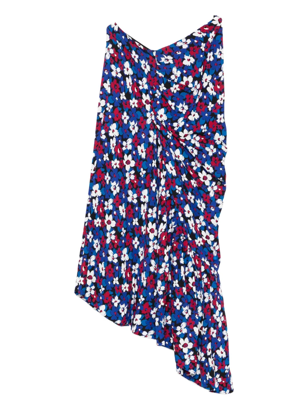 floral-print asymmetric skirt