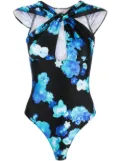 Coperni floral-print cut-out bodysuit - Black