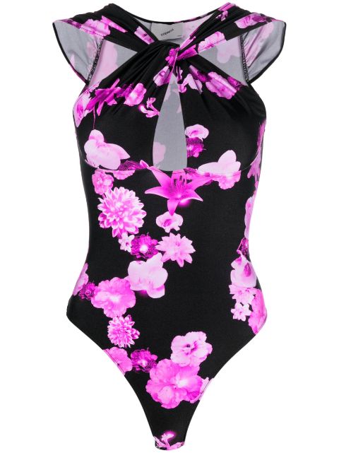 Coperni floral-print cut-out bodysuit Women