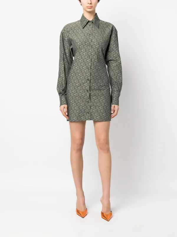 gcds dress green Green Ruched Minidress
