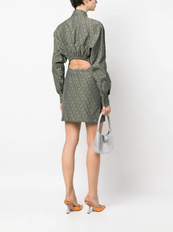 gcds green dress GCDS Rib Logo Lounge Dress in Green main image 0