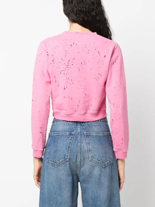 MM6 Maison Margiela ロゴ スウェットシャツ | ピンク | FARFETCH JP
