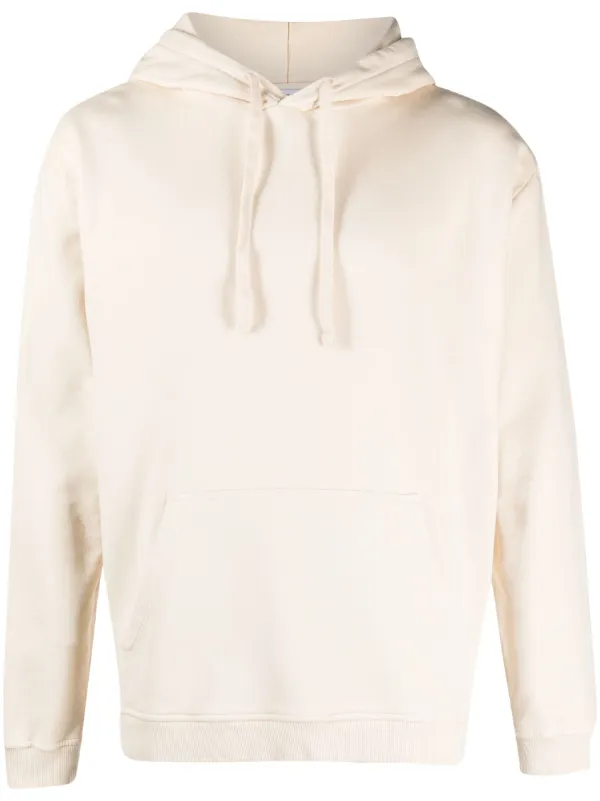 Plain white cotton hoodie discount