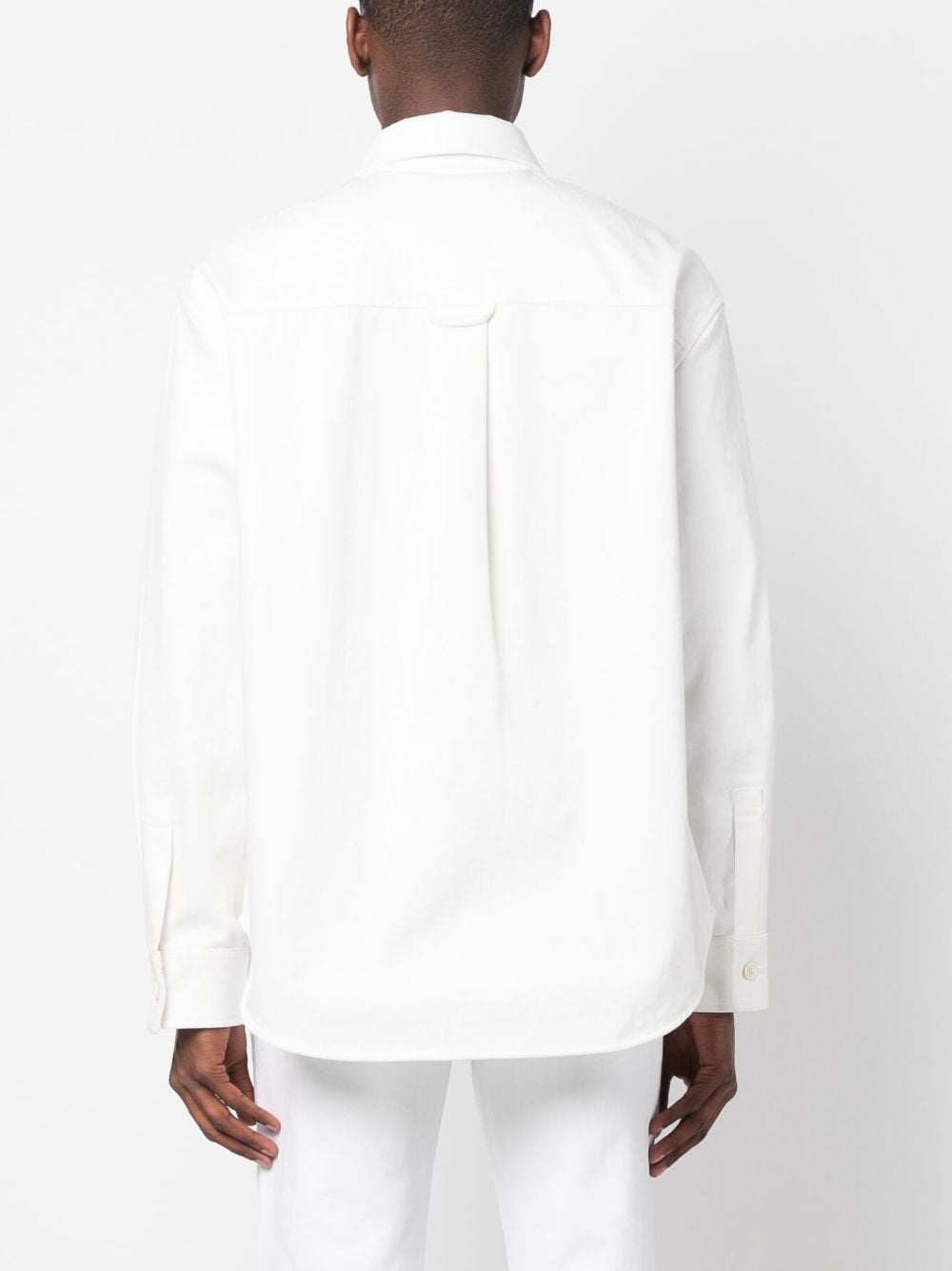 Shop Jil Sander Long-sleeve Cotton Shirt In White