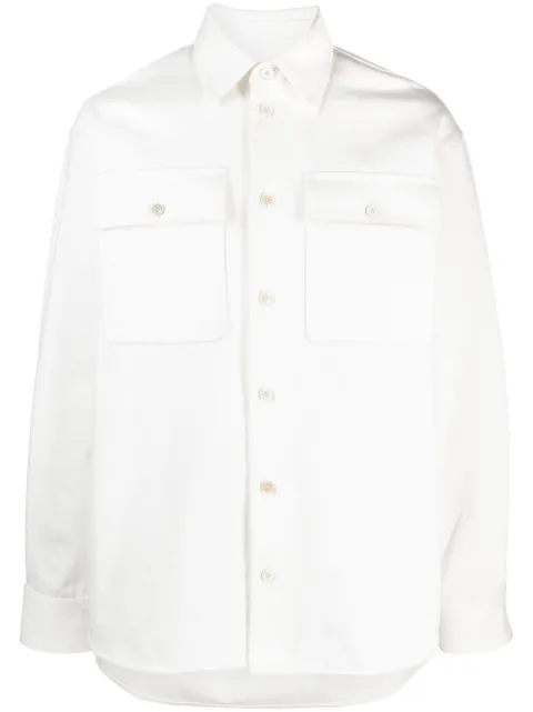 Jil Sander chemise en coton à manches longues