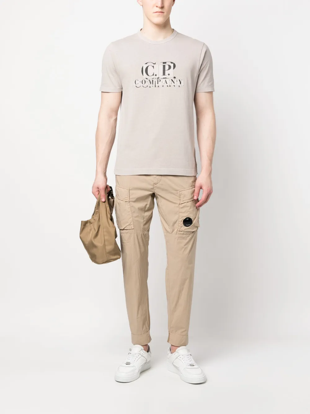 C.P. Company T-shirt met logopatch - Beige