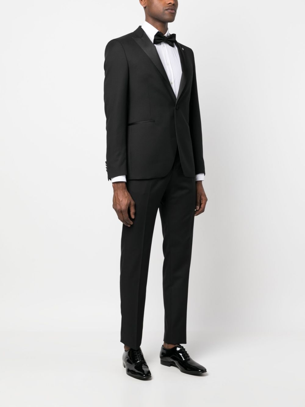 Shop Tagliatore Single-breasted Dinner Suit In Schwarz