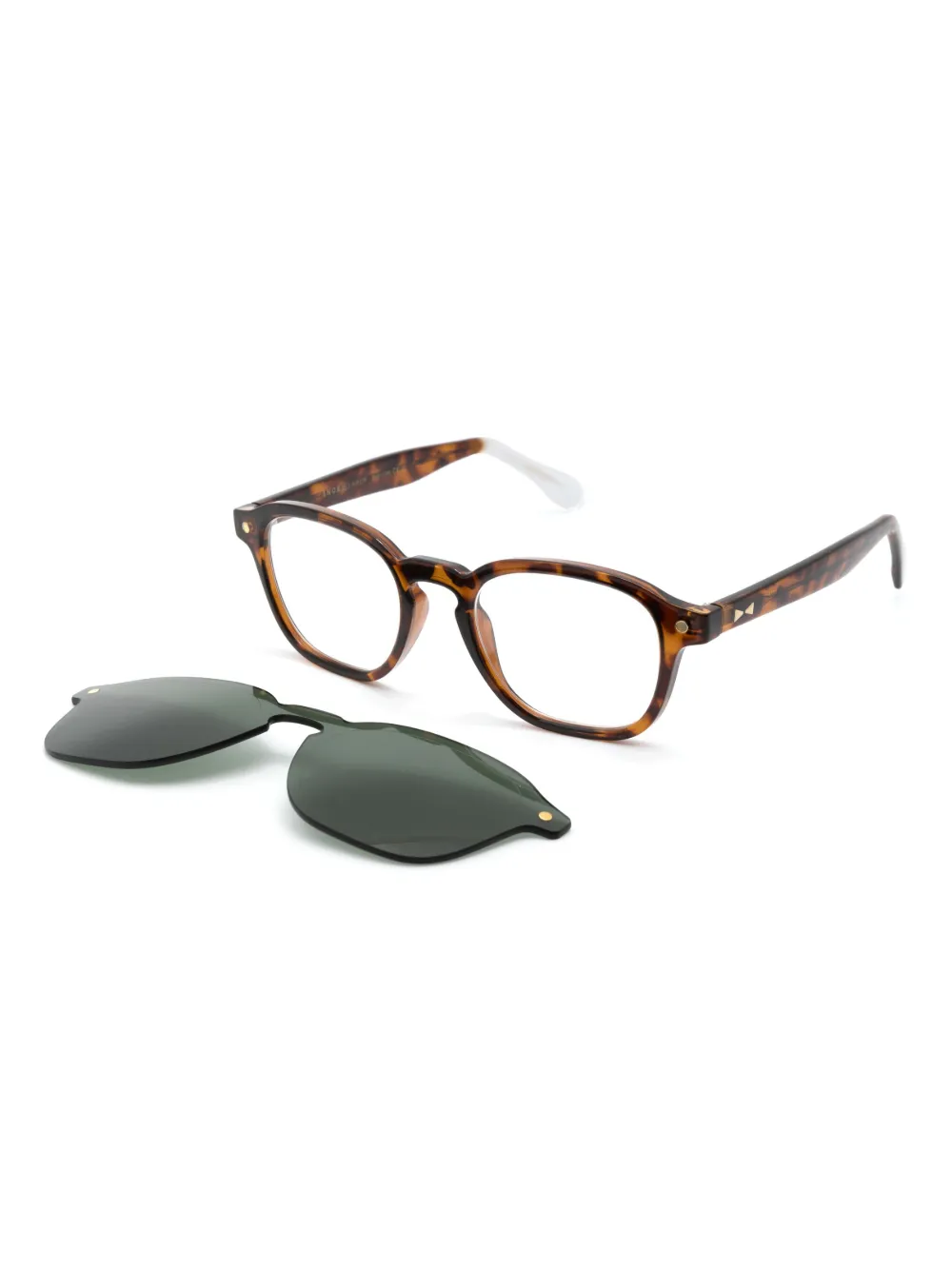 Snob removable tinted-lenses square-frame glasses - Bruin