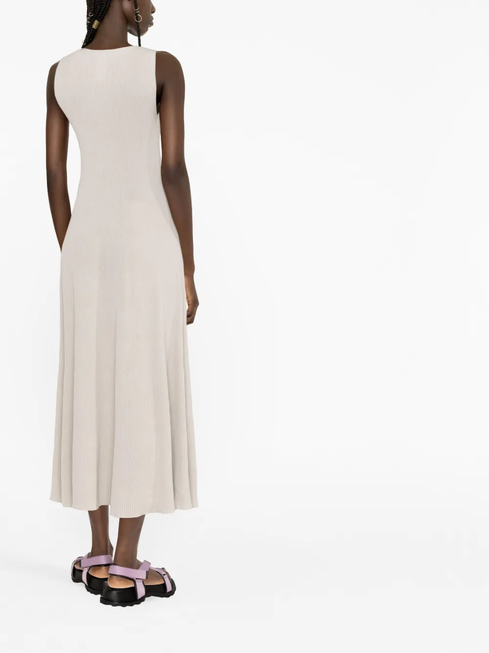 Fabiana Filippi Mouwloze jurk - Beige