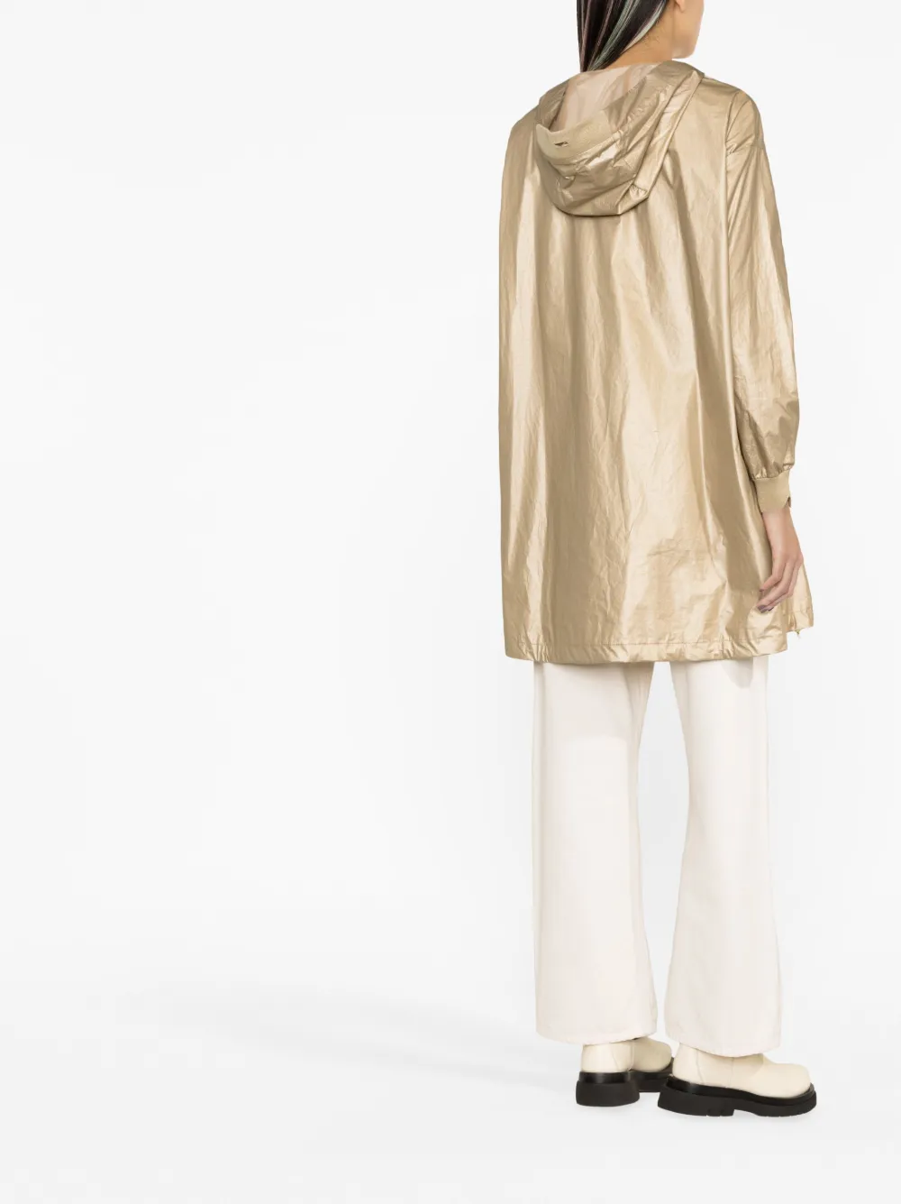 Herno Drawstring Hooded Parka In Gold