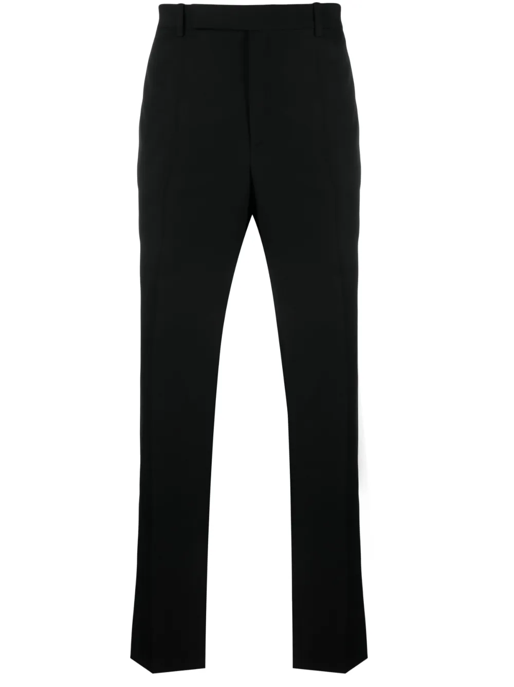 Saint Laurent Pressed-crease Straight-leg Trousers In Schwarz