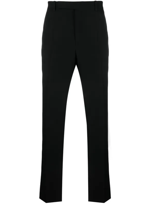 Saint Laurent センタープレス ストレートパンツ | ブラック | FARFETCH JP