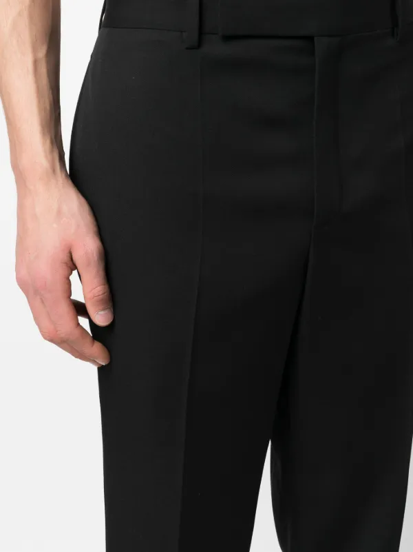 Saint Laurent pressed-crease straight-leg Trousers | Black | FARFETCH